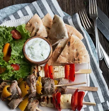 Chicken Souvlaki Dinner